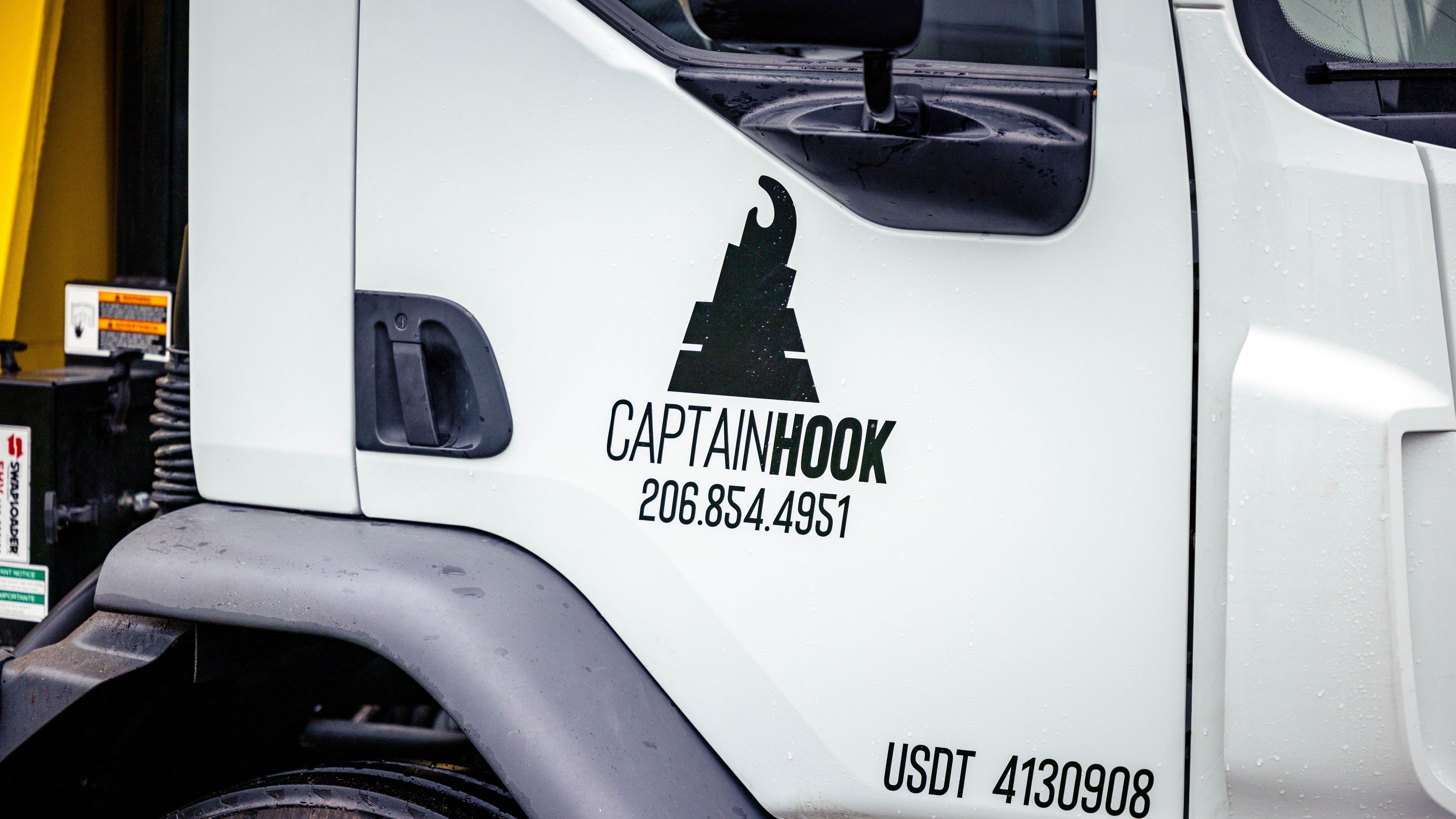 Job site with loaded container